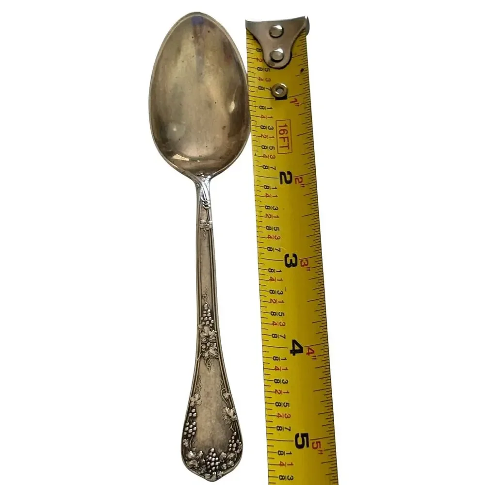 Reed & Barton Sheffield Grapes Silver Plate Teaspoon 5.25” vintage